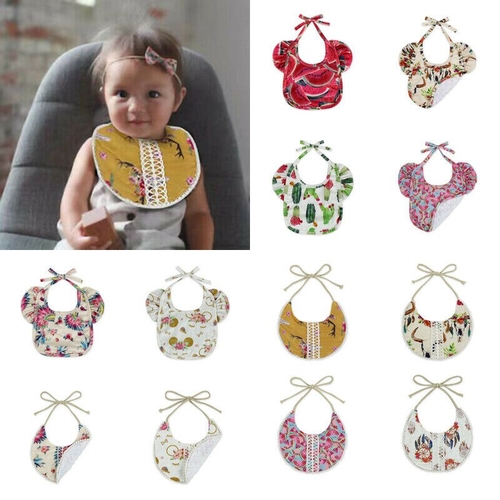 1 pcs Baby Boy Girl Cotton Bibs Babies Cute