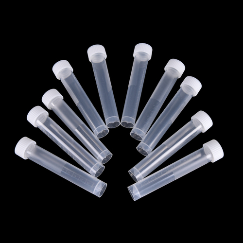 20pcs 10ml Lab Plastic Frozen Test Tubes Vial Seal
