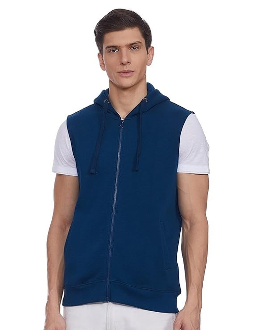 Men's Stylish Cotton Hooded Neck Regular Fit Tshirt (Size-M)