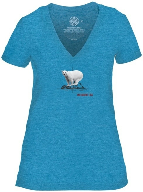The Mountain 41557309150 Caribbean Blue Habitat Polar Bear V-Necks T-S