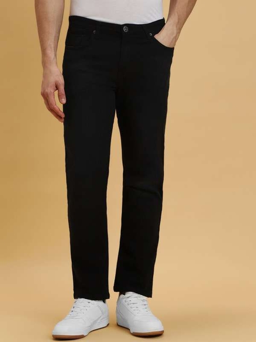 Men Regular Mid Rise  Jeans BLACK 28