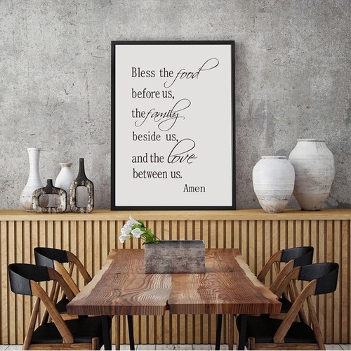 Religion Quote Canvas Art Print Poster , Bless the