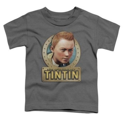 Trevco Tintin-Metal Short Sleeve Toddler Tee, Charcoal - Small 2T