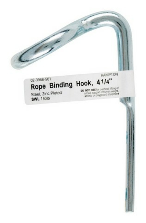 Hampton 02-3968-501 0.32 x 4.25 in. Rope Binding Hook - pack of 10