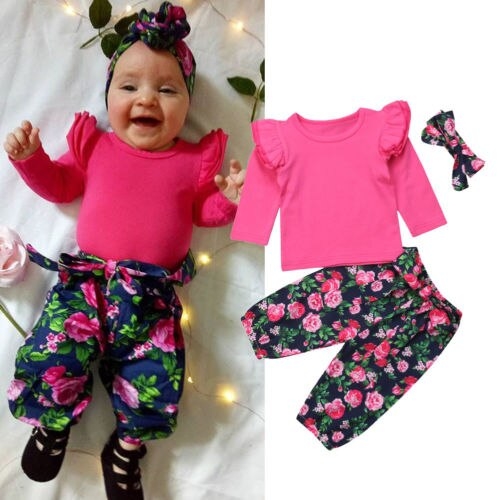 Pretty Autumn Kids Baby Girl Clothes Floral