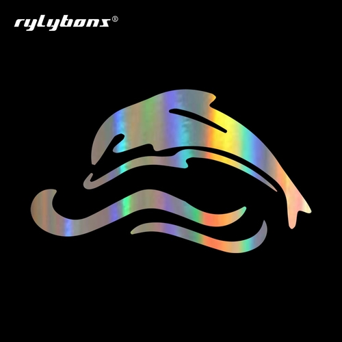 16.35*9.52cm Car Styling Lovely Dolphin Jumping