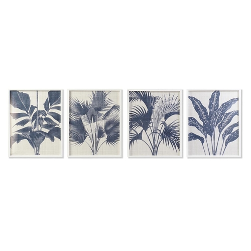 Painting DKD Home Decor 55 x 2,5 x 70 cm Palms Tropical (4 Pieces)