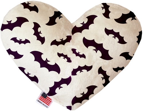 Mirage Pet 1352-CTYHT8 Purple Bats Canvas Heart Dog Toy - 8 in.