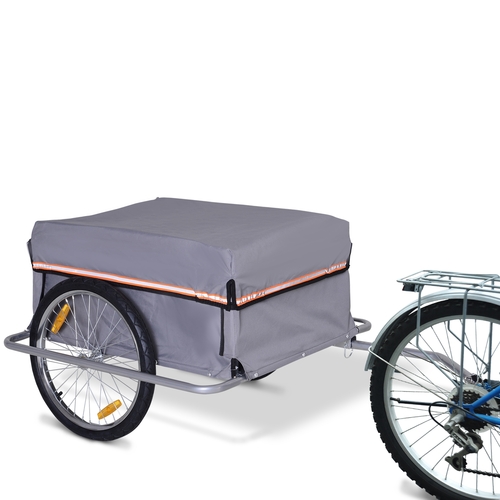 Cargo Bike Transport Trailer with Reflectors and Removable Cover