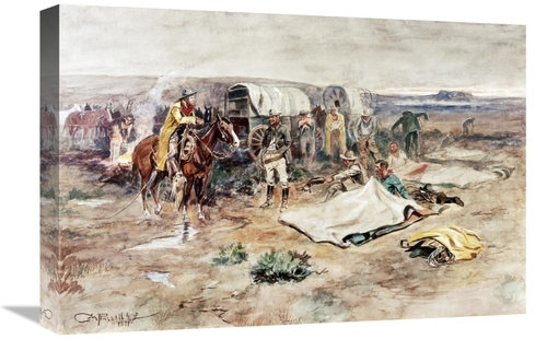 Global Gallery GCS-279969-22-142 22 in. Calling the Horses Art Print -