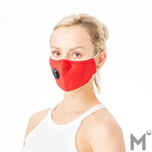 Bright Red Face Mask with Valve