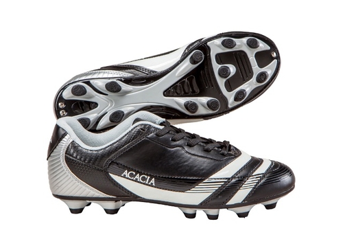 Acacia STYLE -37-830 Thunder Soccer Shoes - Black and Silver, 3Y