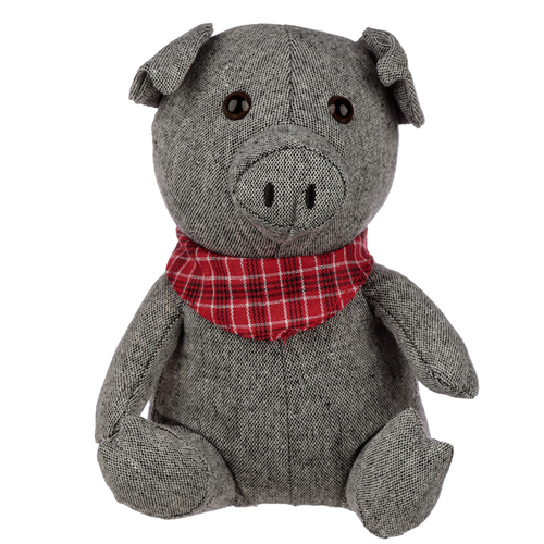 Interior Door Stop - Grey Pig