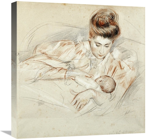 Global Gallery GCS-266519-22-142 22 in. Mother & Child Art Print - Pau