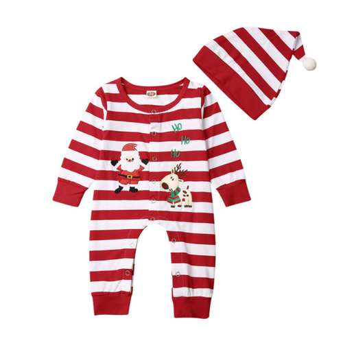 My First Christmas Rompers Newborn Baby Boy Girl