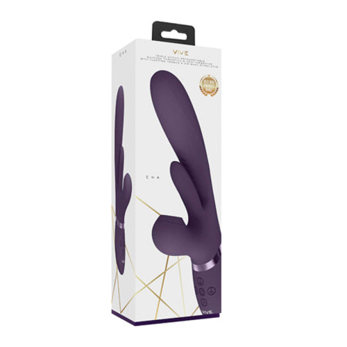 VIVE ENA Rechargeable Thrusting Silicone G-Spot Vibrator with Flapping