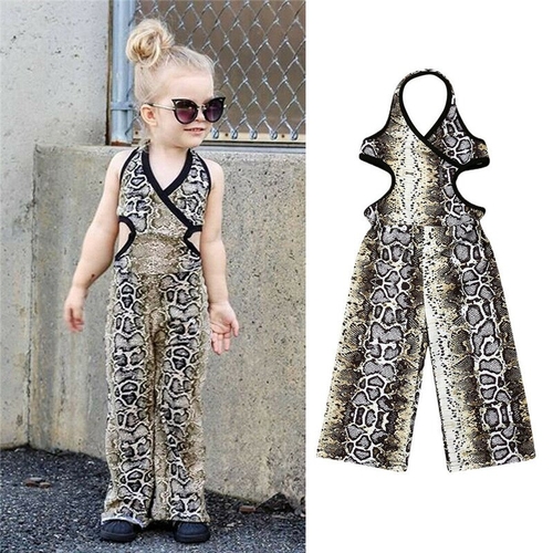 Kids Baby Girl Snakeskin Romper Jumpsuits