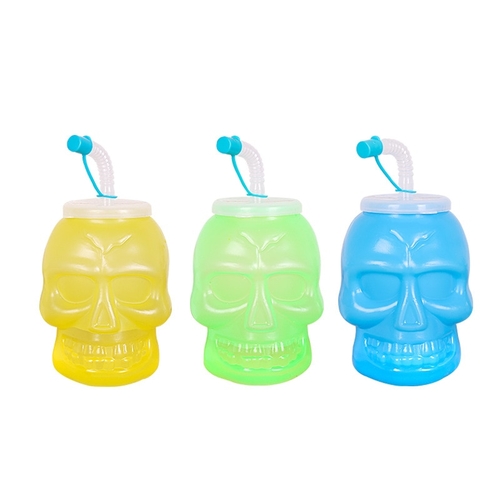 1Pc Halloween Water Cup Skull Head  Drinking