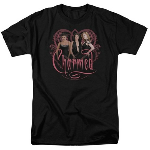 Trevco Charmed-Charmed Girls - Short Sleeve Adult 18-1 Tee - Black- 3X