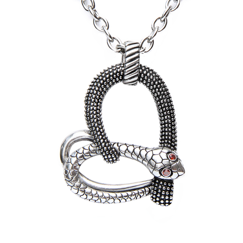 Temptation - Snake Heart Necklace 