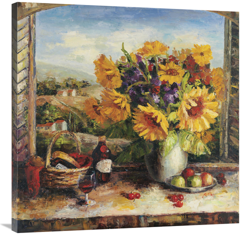 Global Gallery GCS-128085-3636-142 36 x 36 in. Sunflowers with Fruit &