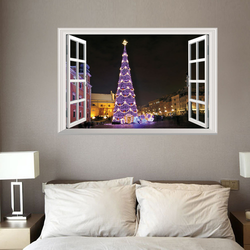 3D Christmas Wall Sticker Removable Mural Decals