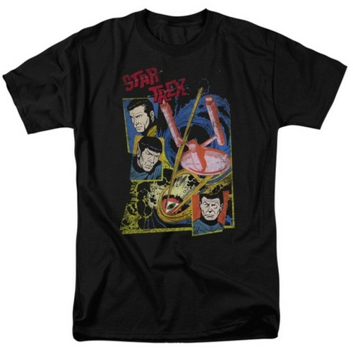 Trevco Star Trek-Eye Of The Storm - Short Sleeve Adult 18-1 Tee - Blac
