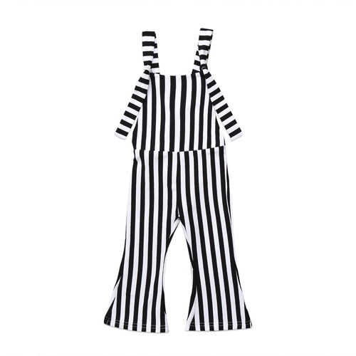 Kids Baby Girls Sleeveless Stripes Flared