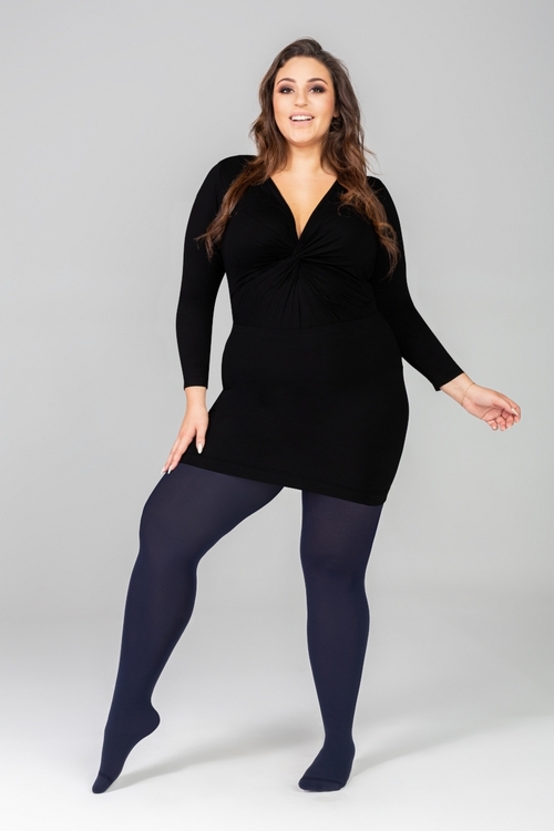 QUEEN PLUS 50DEN dark blue tights