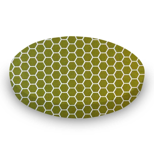 SheetWorld Fitted Round Crib Sheet - 100% Cotton Woven - Sage