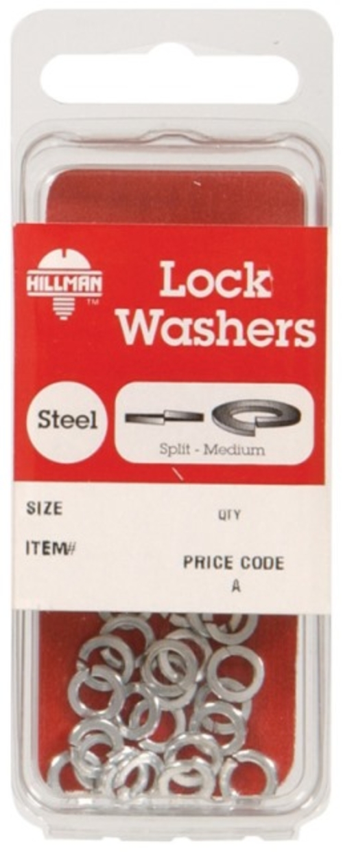 Hillman 6603 No.10 Split Lock Washer  Zinc Plated Steel - pack of 10