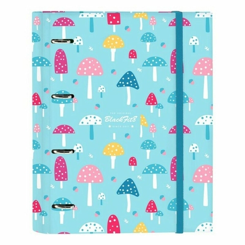 Ring binder BlackFit8 Mushrooms Multicolour (27 x 32 x 3.5 cm)