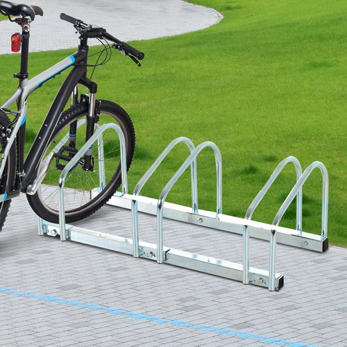 HOMCOM Bike Bicycle Floor Parking Rack Storage Stand Ground Mount