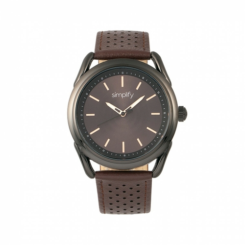 Simplify SIM5905 The 5900 Leather Band Unisex Watch - Black & Brown