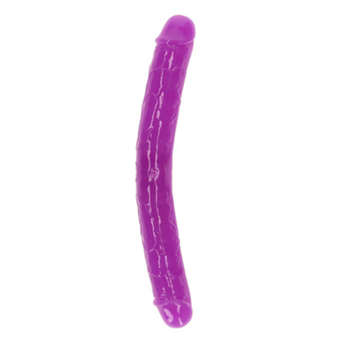 RealRock Glow in the Dark Double Dong 12 in. Dual-Ended Dildo Neon