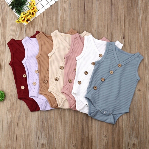 0 24M Toddler Boy Girl Summer Bodysuits Kids