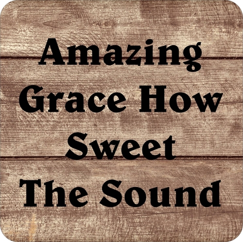 3 Inch Cloth Patch Amazing Grace How Sweet The Sound