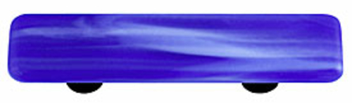 Hot Knobs HK2007-PB Swirl Cobalt Blue Rectangle Glass Cabinet Pull - B