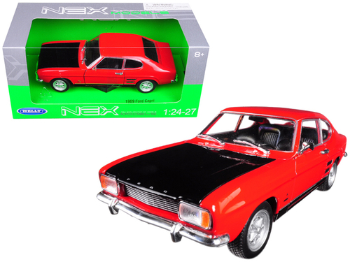 1969 Ford Capri Red 1/24 - 1/27 Diecast Model Car by Welly