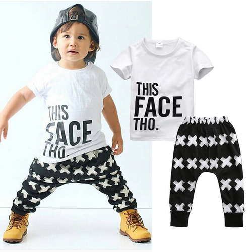 2PCS Summer Sets Newborn Infant Baby Boys Fashion