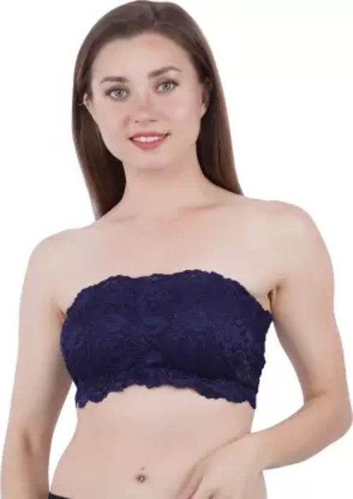 Women Tube Lightly Padded Bra (Blue)