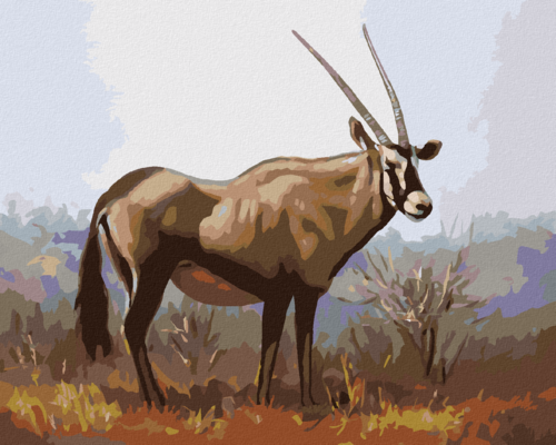 Zuty - Paint by Numbers - ANTELOPE IN THE SAVANNAH (D. RUSTY RUST),