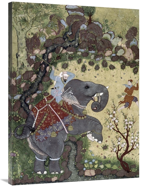 Global Gallery GCS-281137-40-142 40 in. Subduing an Enraged Elephant A