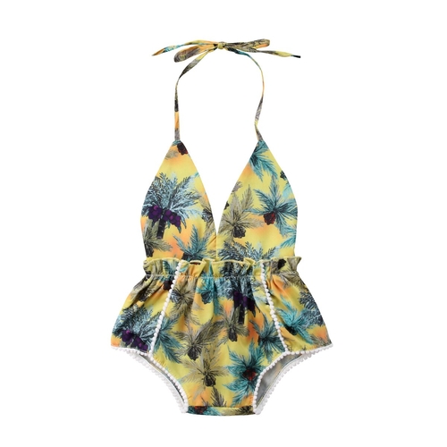 Stylish Newborn Kids Baby Girls Floral V-Neck