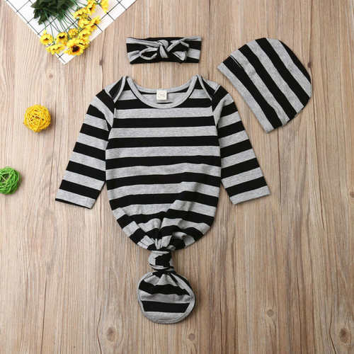 Pudcoco Autumn 3Pcs Kids Newborn Baby Girl Boy