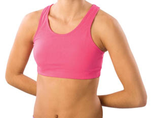 Pizzazz 1213 -HPK -AS 1213 Adult Sports Bra, Hot Pink - Small