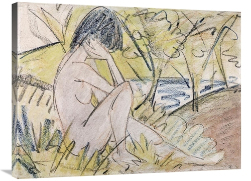 Global Gallery GCS-266924-36-142 36 in. Sitting by the Lake Art Print 