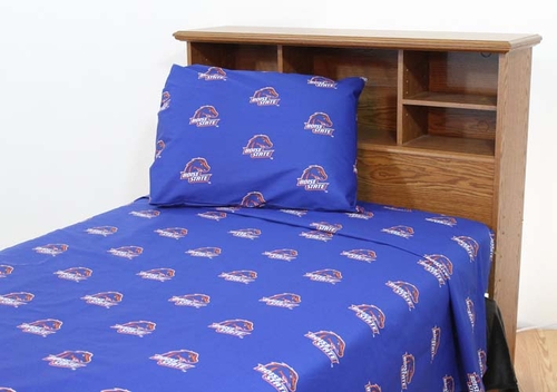 College Covers BOISSQU Boise State Printed Sheet Set Queen - Solid
