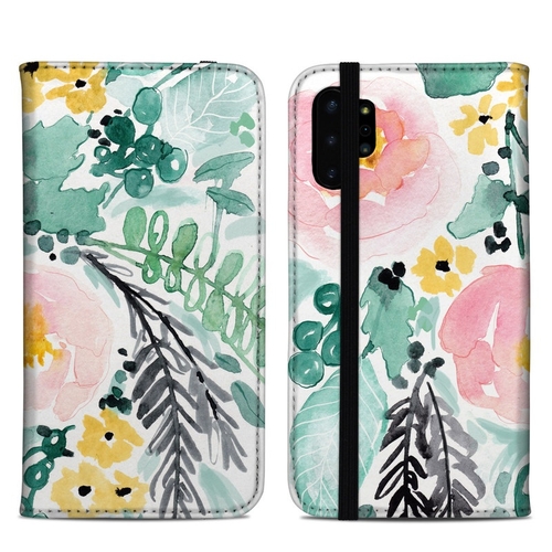 DecalGirl SN10PFC-BLUSHEDFLOWERS Samsung Galaxy Note 10 Plus Folio Cas