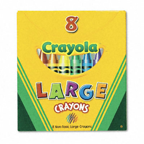Crayola. 520080 Large Crayons  Tuck Box  8 Colors/Box